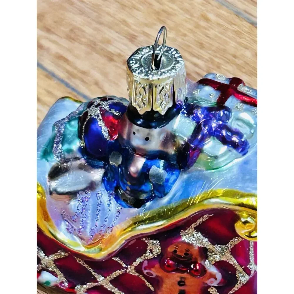 mercury‎ glass sleigh ornament